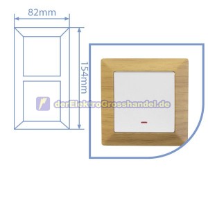 Rahmen f&uuml;r Unterputz Schutzkontaktsteckdose 2-Module, holz