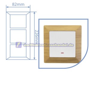 Rahmen f&uuml;r Unterputz Schutzkontaktsteckdose 3-Module, holz