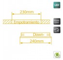 Downlight LED redondo empotrable de 20W 920 Lm Blanco