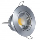 Aro Basculante Empotrable LED COB 5W 450 Lm Cálida Niquel Satín
