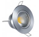 Aro Basculante Empotrable LED COB 5W 450 Lm Cálida Niquel Satín
