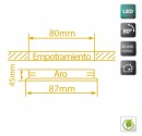 Aro Basculante Empotrable LED COB 5W 450 Lm Cálida Niquel Satín