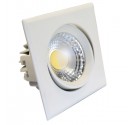 Aro Basculante Empotrable LED COB 5W 450 Lm Cálida Blanco