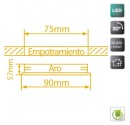 Aro Basculante Empotrable LED COB 5W 450 Lm Cálida Blanco