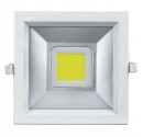 Downlight LED COB 30W 4000K 2700 Lm empotrable cuadrado