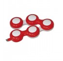 Lámpara Flexo LED Mecano de sobremesa Rojo
