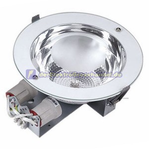 E27 Einbaudownlight rund, 2x25W, &oslash;235x100mm, wei&szlig;