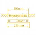 Downlight redondo empotrable E27 2x25W Ø235 Blanco