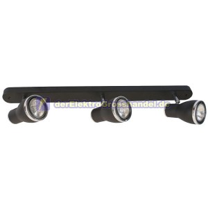 GU10 3-flammige Strahler, Halogen, schwarz