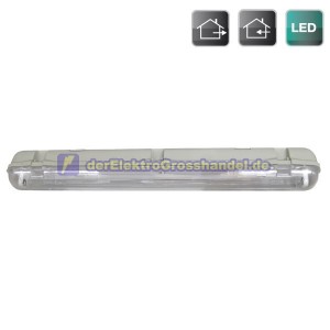 Feuchtraum Wannenleuchte f&uuml;r T8 LED-Leuchtstoffr&ouml;hre 1x60cm