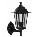 Farol de jardin de aluminio - Aplique de 6 lados Negro