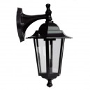 Farol de jardin de aluminio - Aplique de 6 lados Negro
