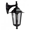 Farol de jardin de aluminio - Aplique de 6 lados Negro