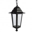 Farol de jardin de aluminio - Colgante de 6 lados Negro