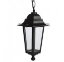Farol de jardin de aluminio - Colgante de 6 lados Negro