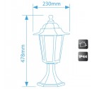 Farol de jardin de aluminio - Sobremuro de 6 lados Negro