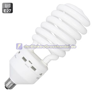 E27 Energiesparlampe Serie Spirale, 65W, 6400K