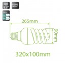 Caja 10 bombillas bajo consumo Espiral 85W E27 fría