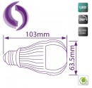Caja 10 bombillas Omnidireccionales LED triple E27 12W 850 Lm 260º cálida