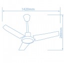 Ventilador de Techo Industrial con regulador de pared