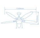 Ventilador de Techo Moderno de Madera