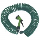 Kit de Manguera espiral de 15m con pistola regulable para Manguera