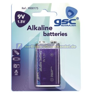 Box 12 Bliester x 1St. Block-Batterie Alkaline GSC 9V