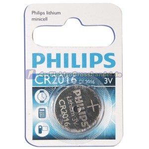 Box 10 Bliesters 1St. Lithium-Knopf Batterie CR2016 3V PHILIPS