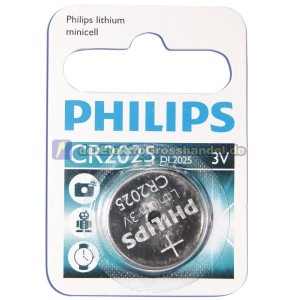 Box 10 Bliesters 1St. Lithium-Knopf Batterie CR2025 3V PHILIPS