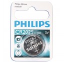Caja 10 blisters de 1 ud. Pila botón Litio CR2025 3V Philips