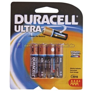 Box 10 Bliester x 4St. Micro-Batterie Alkaline DURACELL Ultra LR03/AAA 1,5V