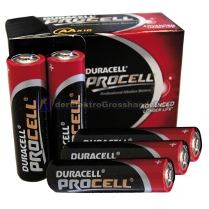 Box 10St. Mignon-Batterie Alkaline DURACELL Procell LR06/AA 1,5V