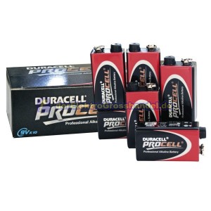 Box 10St. Block-Batterie Alkaline DURACELL Procell 9V