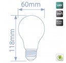 Standard LED-Lampe E27 8W 500lm 3000K warmes Licht. 270º. 