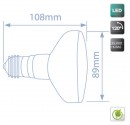 LED-Reflektorlampe R90 9W E27 900lm 3000K warm Licht