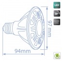 PAR30 LED-Lampe COB 13W E27 920lm 3000K warm Licht
