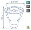 Box 10St. COB GU10 LED-Lampe 8W 556lm 6400K 50º