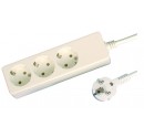 Base múltiple de 3 tomas (3T) con cable eléctrico serie mega