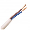 100m Kabelrolle, Schlauch-Kabel, 2x1,5mm, 0,5KV, weiß