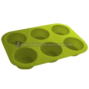Silikonform f&uuml;r 6 Muffins/Cupcakes