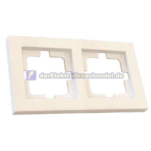 Rahmen f&uuml;r Unterputz Schutzkontaktsteckdose 2-Module, wei&szlig;, gerade