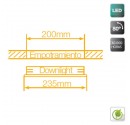 Downlight LED Blanco 18W 6400K 1300 Lm empotrable
