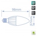 E14 LED-Kerzenlampe 4W 320Lm E14 3000K mit Keramik diffusor