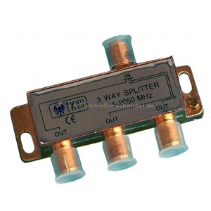 3-fach Kabel TV-Verteiler Frequenzbereich 5 - 2050MHz