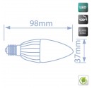 E14 LED-Kerzenlampe 5W 470Lm 3000K mit Keramik diffusor