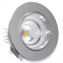 LED-Einbaustrahler COB 9W 810lm 3000K, rund, kippbar, Farbe satiniert Nickel, 80º