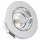 LED-Einbaustrahler COB 9W 810lm 3000K, rund, kippbar, weiß, 80º 
