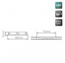 LED-Einbaustrahler COB 6W 540lm 3000K, rund, weiß, 80º 