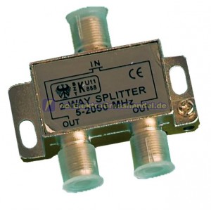 2-fach Kabel TV-Verteiler Frequenzbereich 5 - 2050MHz