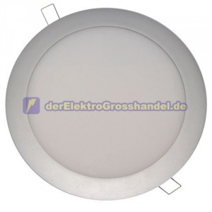 LED-Einbaudownlight 20W 1800Lm 6000K, Farbe satiniert Nickel, rund